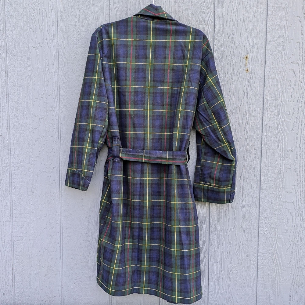 Vintage Sears The Men's Store Plaid Housecoat Large 42-44 - Picture 2 of 14